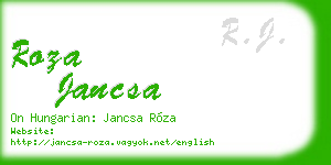 roza jancsa business card