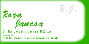 roza jancsa business card